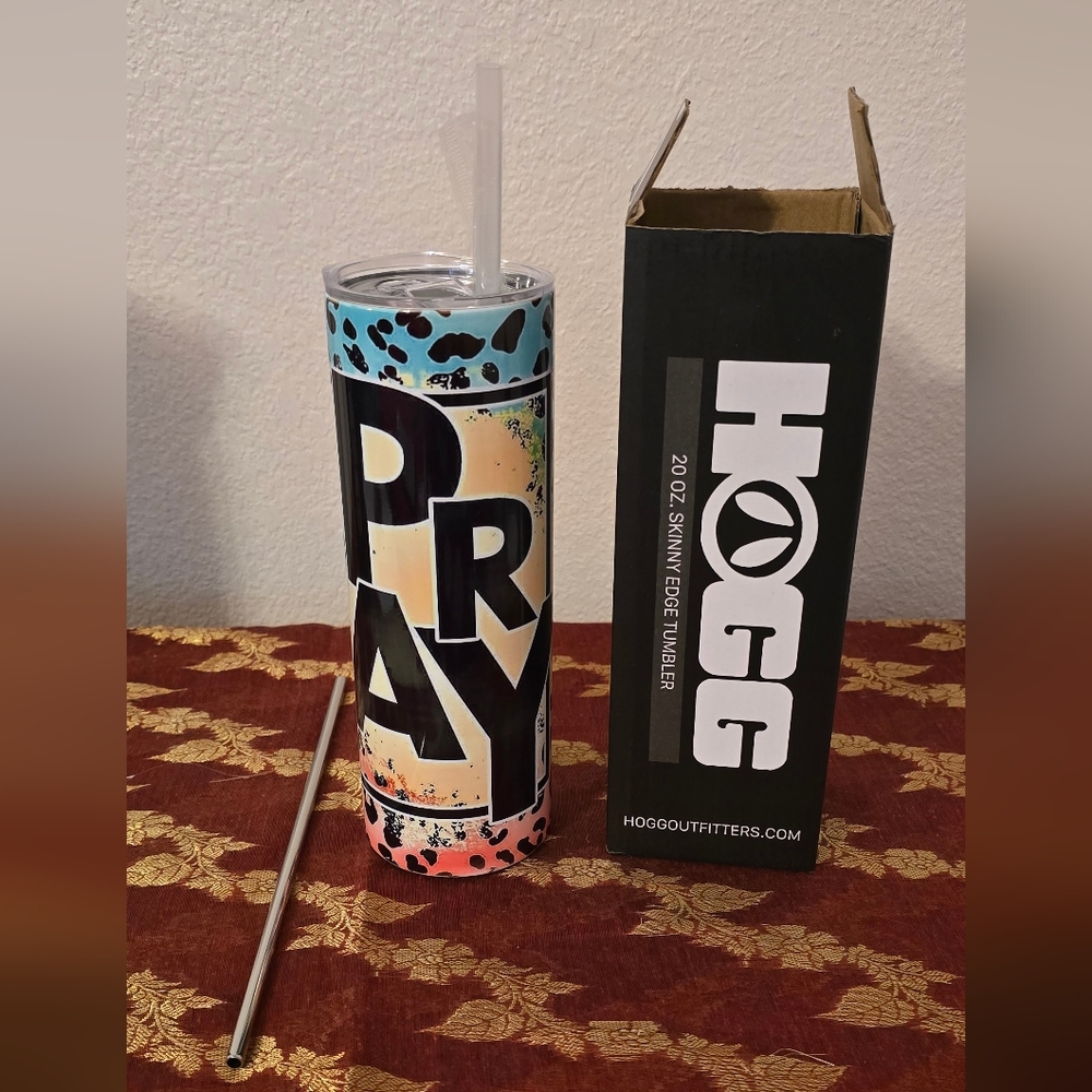 Hogg 20oz skinny edge tumbler  PRAY print